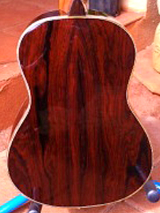 Curly Douglas fir top on Cocobolo Tenor Ukulele by Michael Montapert, Hoku Ukuleles  www.hokuukuleles.com  USA