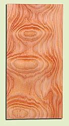 DFUHS15037 - Flat Sawn Curly Douglas Fir, Ukulele Headstock Plate, Very Good Figure & Colors, Adds Pazzazz, Multiples Available,  each 0.15" x 4" X 8"