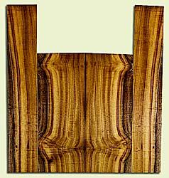 MYUS31382 - Myrtlewood, Baritone Ukulele Back & Side Set, Med. to Fine Grain, Excellent Color & Curl, Outstanding Ukulele Wood, 2 panels each 0.17" x 5.625" X 15", S2S, and 2 panels each 0.16" x 3.75" X 21", S2S