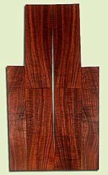 KOUS34723 - Koa 6 piece, Soprano Ukulele Top, Back & Side Set, Med. to Fine Grain Salvaged Old Growth, Excellent Color & Curl, Traditional Ukulele Wood, 4 panels each 0.13" x 3.875" X 12", S2S, and 2 panels each 0.13" x 2.5" X 15.25", S2S