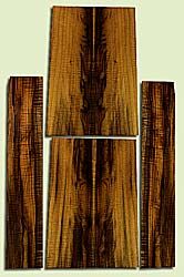 MYUS40176 - Myrtlewood, Baritone Ukulele 6 piece Back, Top & Side Set, Salvaged, Excellent Color & Curl, Exquisite Ukulele Wood, 4 panels each 0.18" x 5" X 15.375", S2S, and 2 panels each 0.16" x 4" X 22.5", S2S