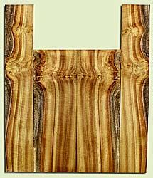 MYUS41360 - Myrtlewood, Baritone or Tenor Ukulele Back & Side Set, Med. to Fine Grain, Excellent Color & Curl, Great Ukulele Wood, 2 panels each 0.13" x 5.375" X 15.625", S2S, and 2 panels each 0.15" x 3.5" X 21.125", S2S