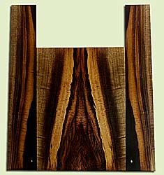 MYUS43629 - Myrtlewood, Baritone or Tenor Ukulele Back & Side Set, Med. to Fine Grain, Excellent Color & Curl, Great Ukulele Wood, 2 panels each 0.17" x 6" X 17", S2S, and 2 panels each 0.17" x 3.5" X 22.875", S2S
