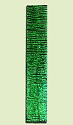 MAUFB44187 - Big Leaf Maple, Ukulele Fingerboard, Med. to Fine Grain, Amazing Curl, Stabilized with green colored nontoxic resin, 1 piece each 0.25" x 2.5" X 14.5", S2S